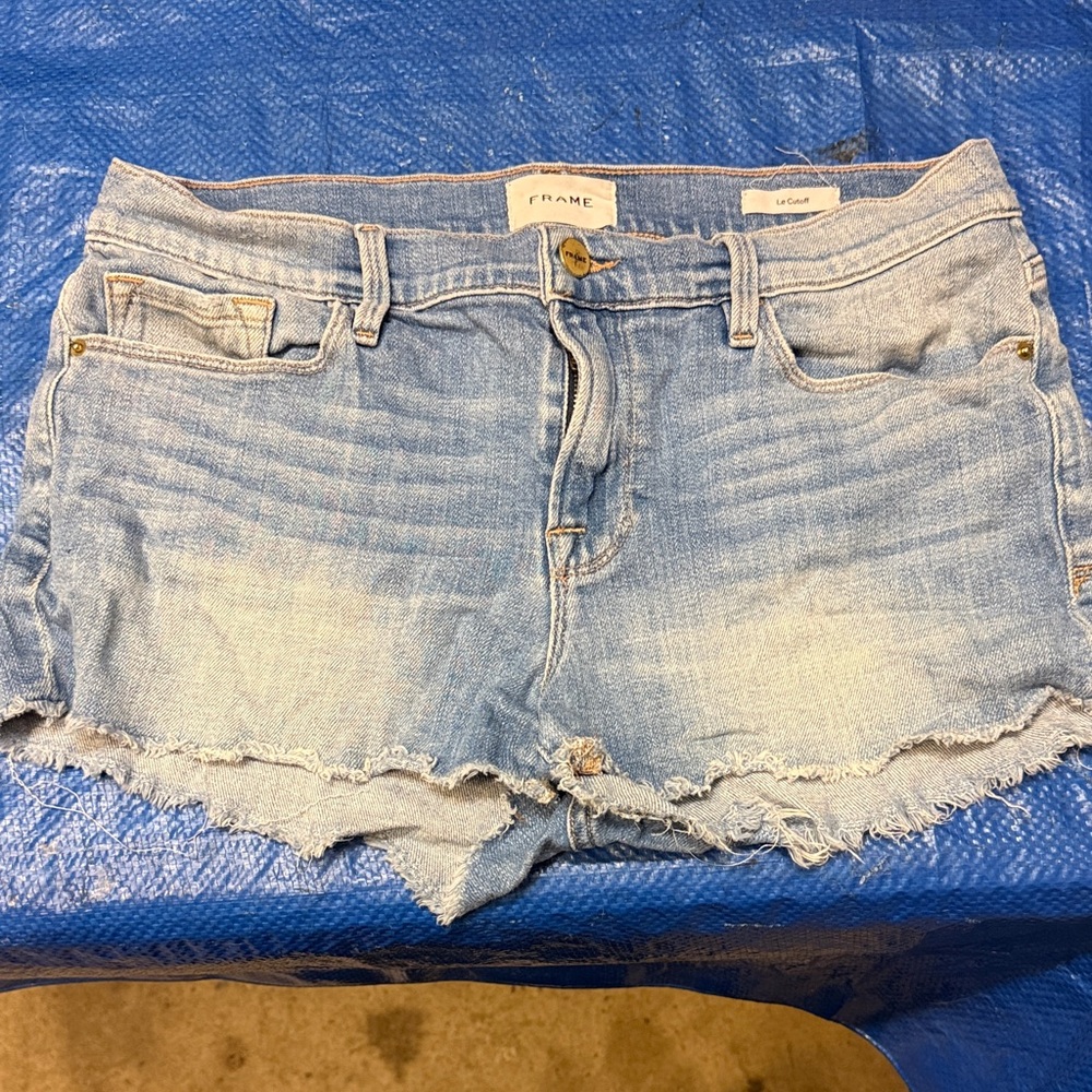 Frame Denim Women's Light Blue Le Cutoff Denim Shorts